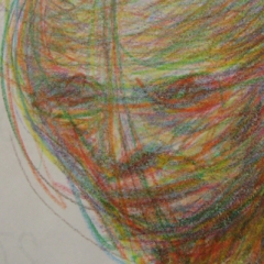 20  crayons used...peripheral scribbles by Natalie and Hattie